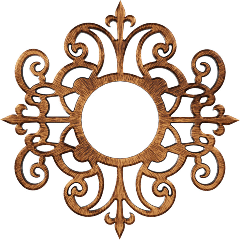 Médaillon de plafond en PVC de qualité architecturale Dijon 16 po x P 5 1/4 po x P 1/2 po, H 16 po x l 16 po x P 0,5 po
