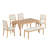 6-Piece Extendable Dining Table Set With 4 Upholstered Chairs And Bench For Kitchen & Dining Room-2025877484