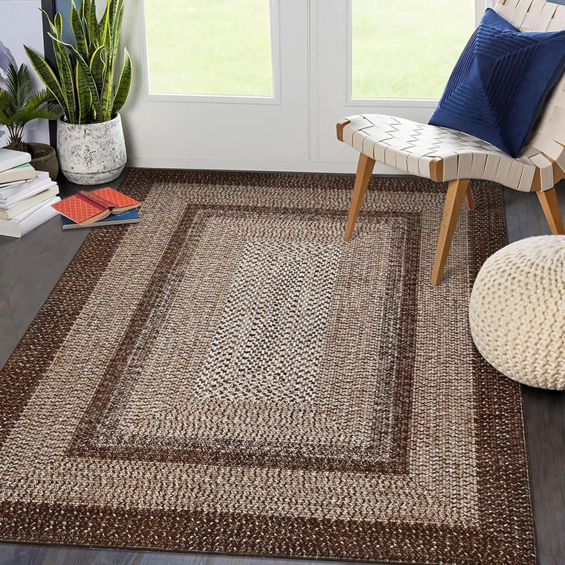 Boho Washable Runner Rug 2x6, Low Pile Stain-Resistant Fabric with Non-Slip Backing, Foldable Thin Design for Hallway Kitchen or Bedroom