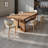 Industrial-Style Rectangular Solid Wood Dining Table Set-253243220-253243225