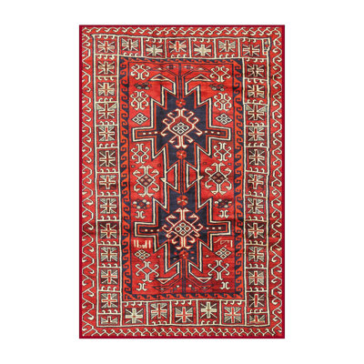 Tapis rouge à motif sud-ouest