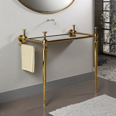 Brass Fauceture Stainless Steel Console Sink Legs