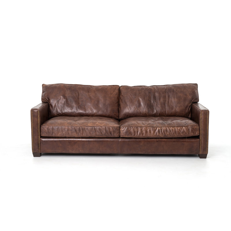 Larkin Loveseat, Cigar Genuine Leather