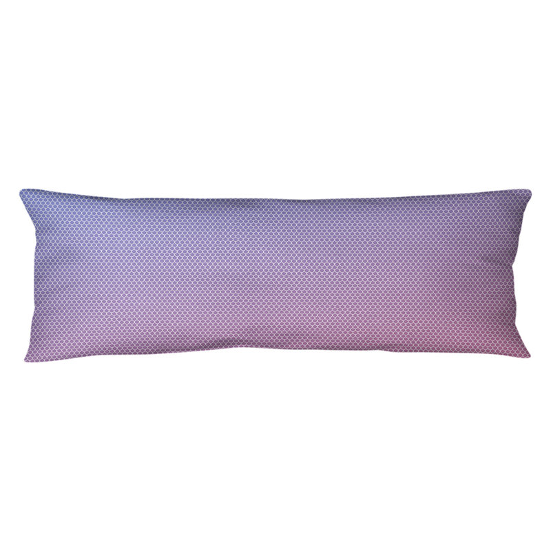 Coussin Mermaid Scales, Bourre en polyester, Bleu / rose