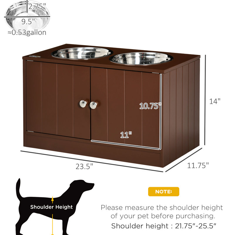 Armoire pour bols pour chien 44L