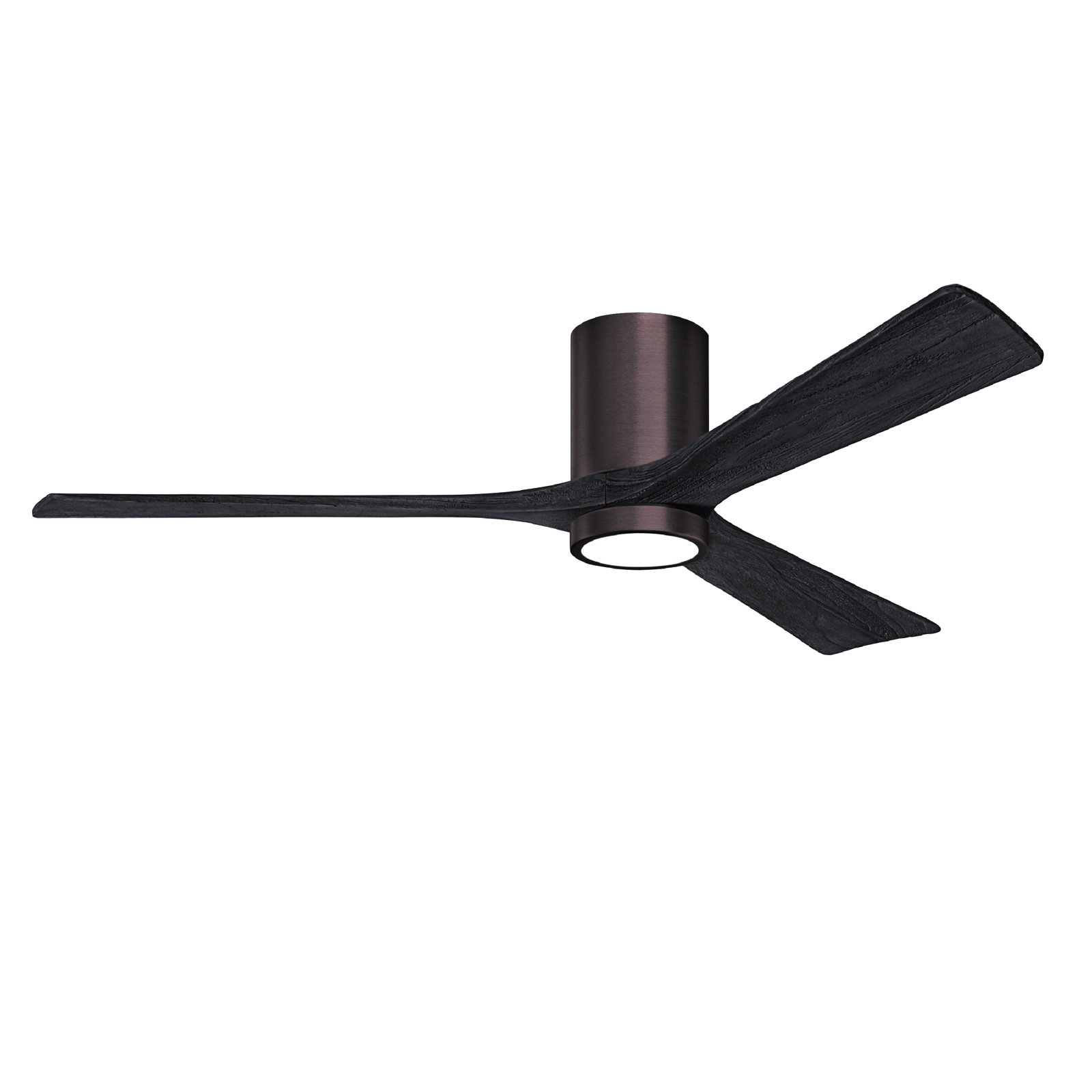 Olivier 3 Blade Ceiling Fan with LED Light Kit, Matte Black, Brushed Bronze, 60"