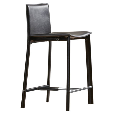 Anjail Upholstered Counter Stool with Metal Frame