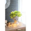 Pot de fleurs d'intérieur/extérieur de style grec en ciment - Contenance de 900 ml, vase gris, 16 x 15 x 23 cm, pour la décoration de fleurs, pot de fleurs gris, décoration pour la maison et le jardin