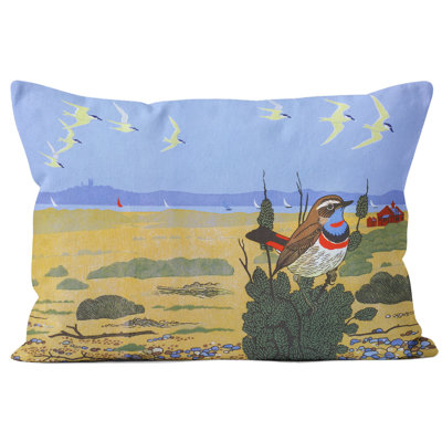 Red Spotted Rectangular Throw Cushion