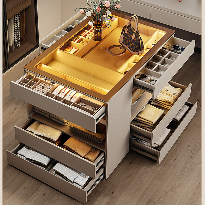 Armoire de rangement à bijoux, Crème, crème