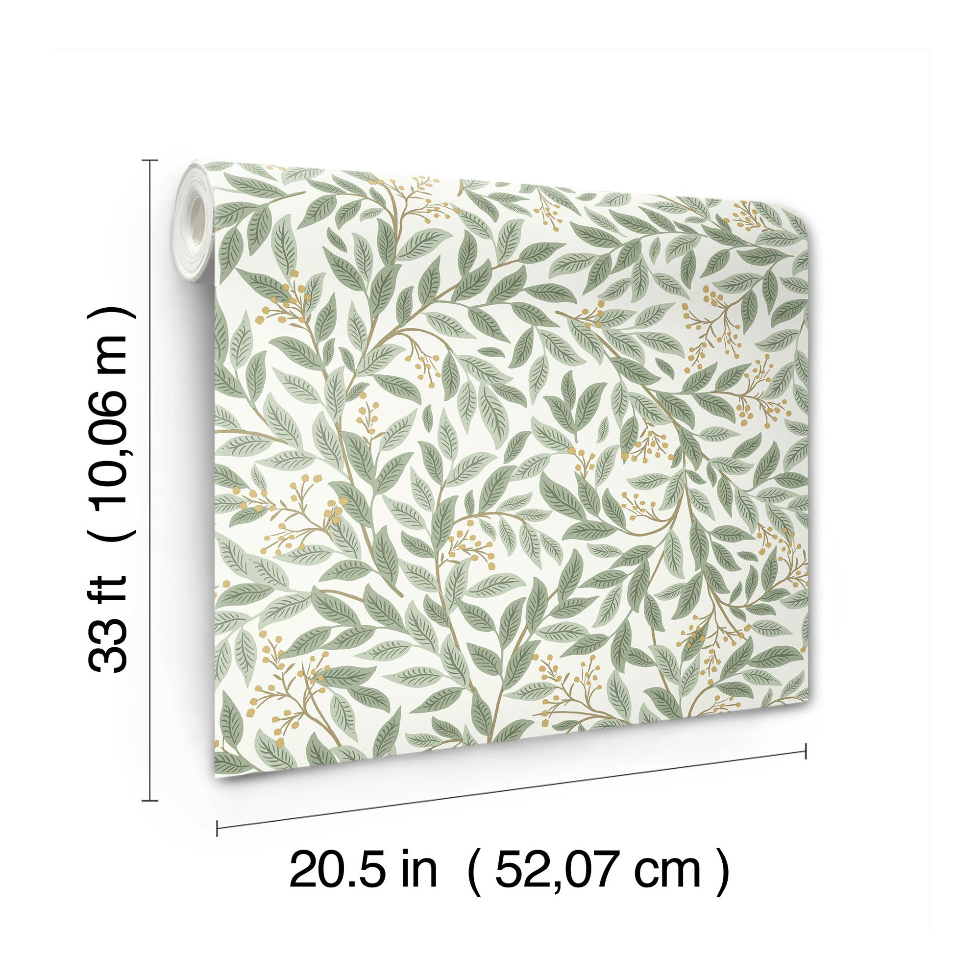 Willowberry Wallpaper, Sage