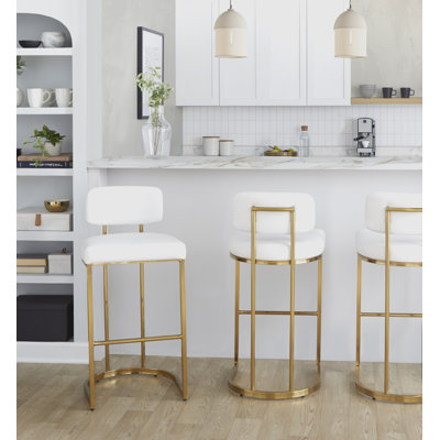 Ensemble de 2 tabourets de bar en similicuir à hauteur fixe Erma (ensemble de 2)