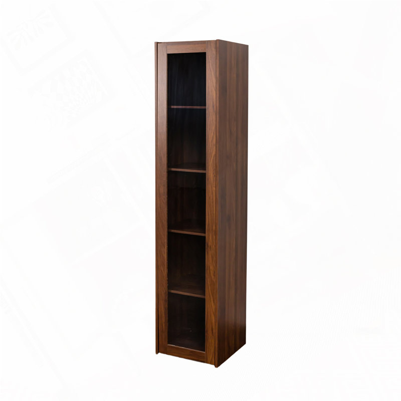 Vitrine avec portes en verre, armoire de rangement Curio avec 5 tablettes, bibliothèque avec lumières DEL