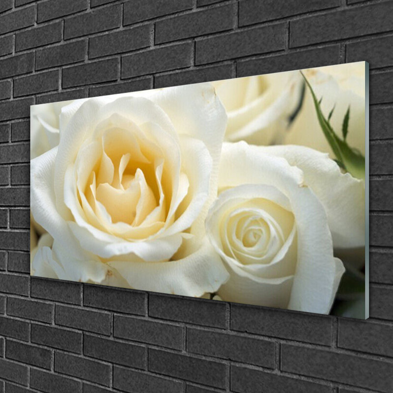 Floral Roses - Unframed Photograph on Glass