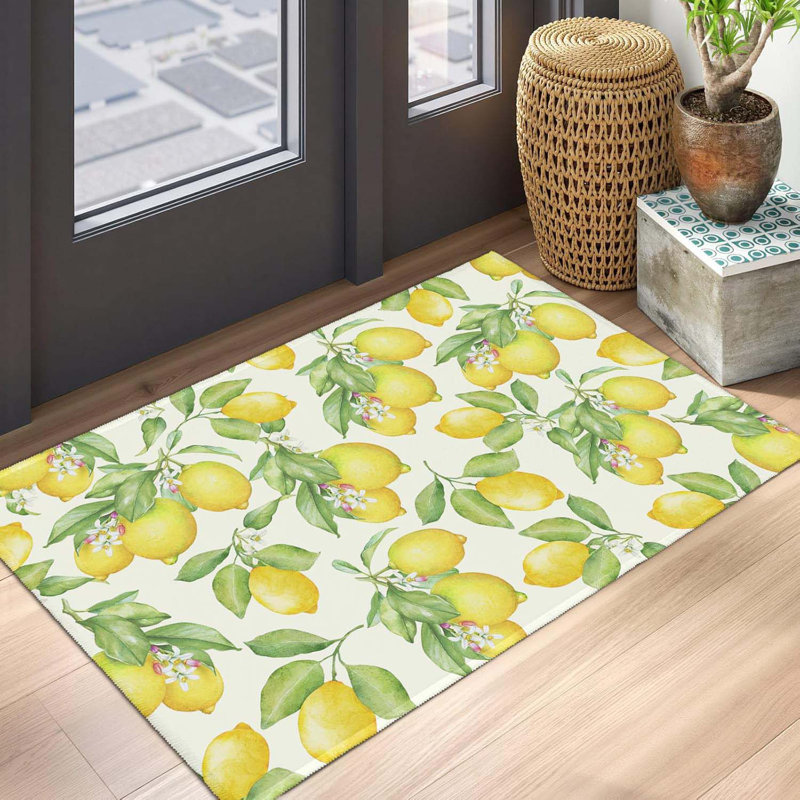 Tapis décoratif antidérapant intérieur / extérieur 2 x 3 pi printemps été