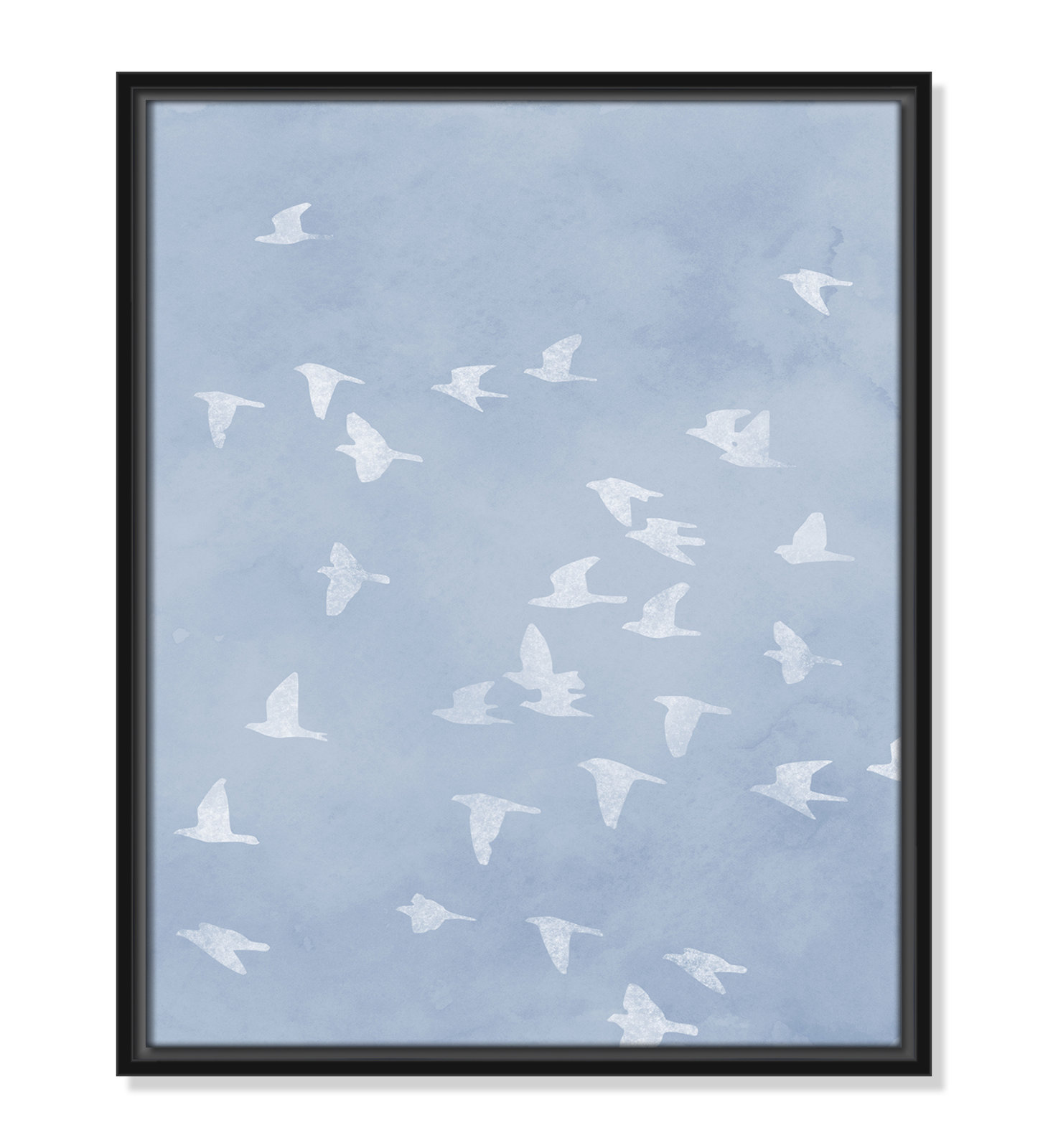 Flying Friends Print by Marcus Prime, Black Floater, 17.5'' W x 21.5'' H