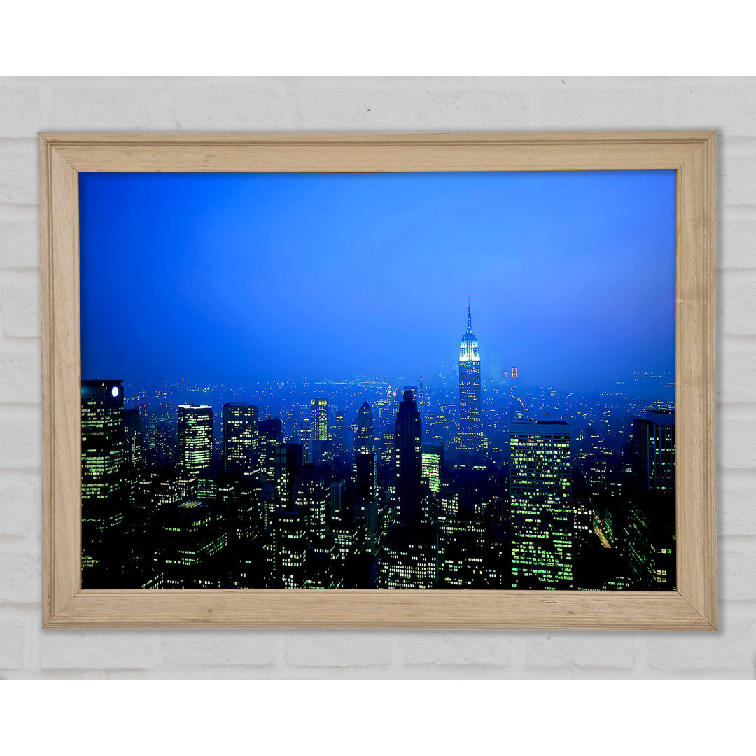 New York City Blauer Nebel bei Nacht - Druck