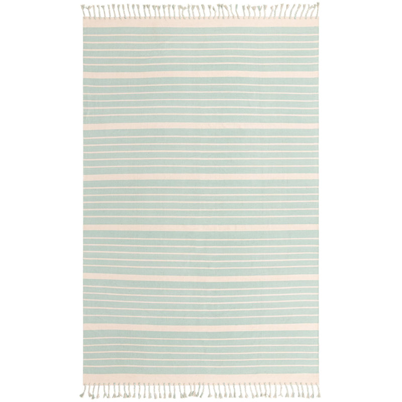 Yellville Cotton Striped Indoor Rug, Rectangle 10' x 14'1"