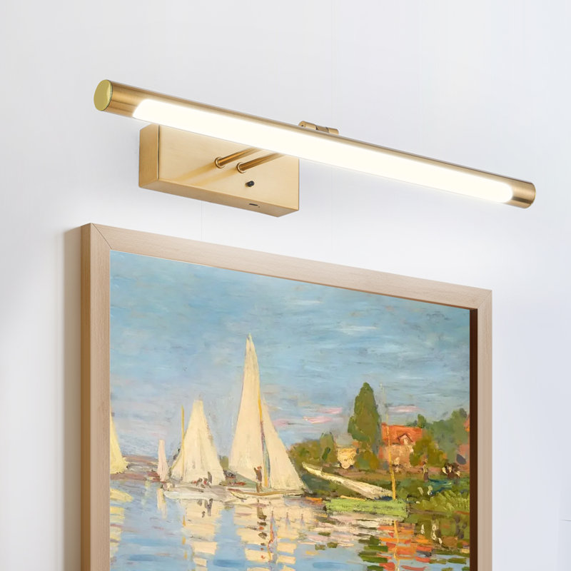 Lampe pour tableau 18 po avec télécommande - bras pivotant réglable 3CCT, lumière murale sans fil à piles pour œuvres d'art et peintures