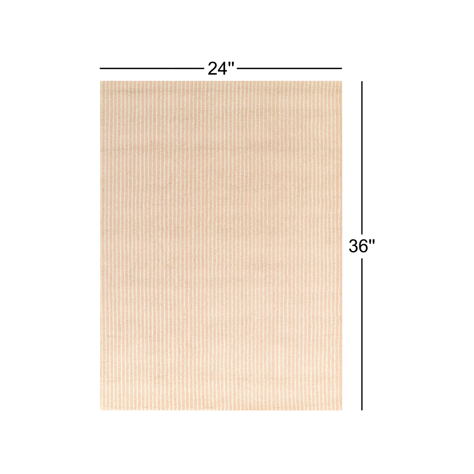 Alcona Hand Tufted Wool Striped Pink Area Rug 2'3" X 8' Runner, Rectangle 2' x 3'