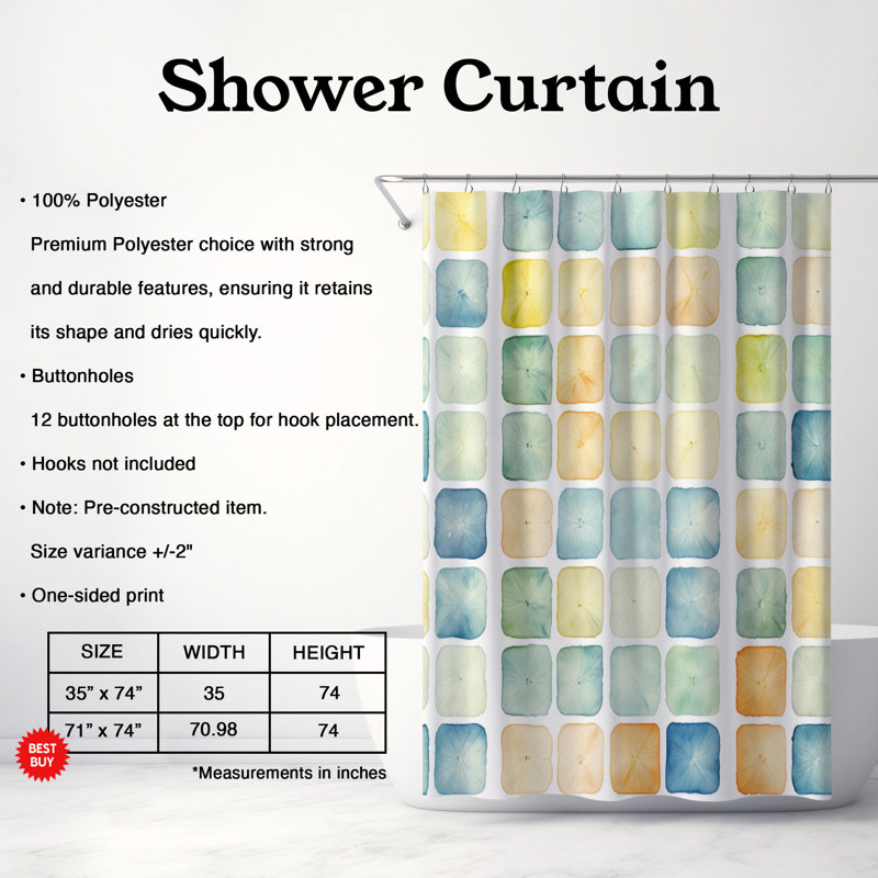 Rideaux de douche Quiet Geometric Prints - Premium, H 74 po x l 71 po