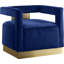 Fauteuil demi-tonneau en velours Jocoby-1170383044