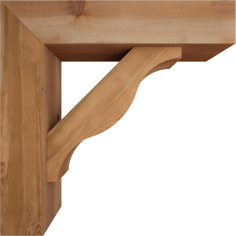 Support Funston Block avec support décalé, 30 x 30, Cèdre rouge occidental de l 7 1/2 po (lisse)