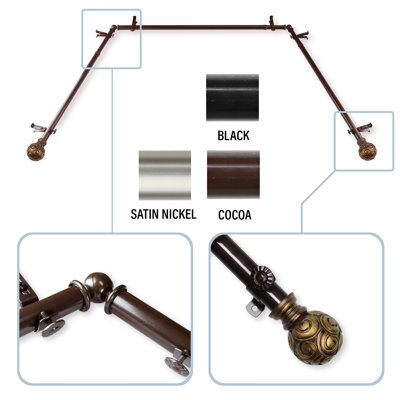 Tringle à rideaux simple pour fenêtre Margunde