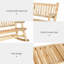 Chaise berçante en bois 2 personnes-1714199162