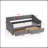 Daybed With Drawers Upholstered Tufted Sofa Bed, With Button On Back And Copper Nail On Waved Shape Arms(81.5''X4''x30.5'')