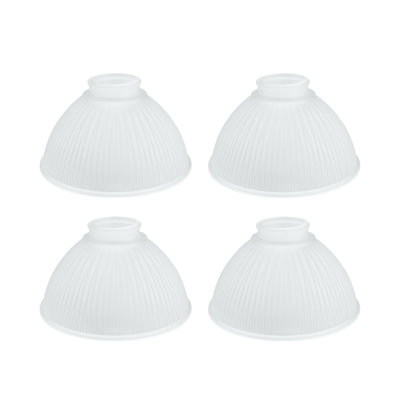 Abat-jour de ventilateur de plafond en verre 3,75 po H x 6,5 po (Uno) en blanc