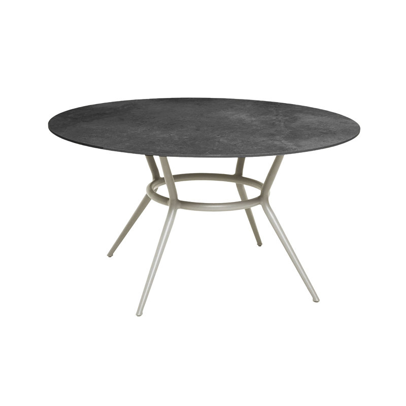 Joy Outdoor Round Dining Table, Fossil Black