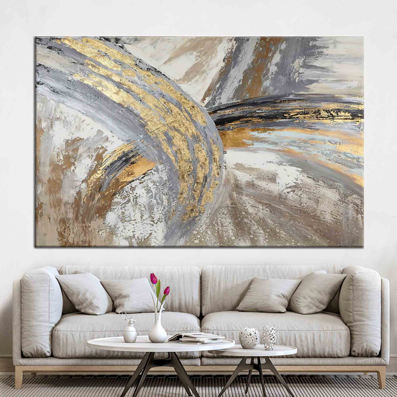 Marble Printed Abstract Modern Artwork And Luxury Wall Decor Features On A Canvas, Wrapped Canvas, 20 cm H x 30 cm W