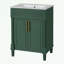 Meuble-lavabo avec lavabo, 2 portes et poignées en métal-2131492692