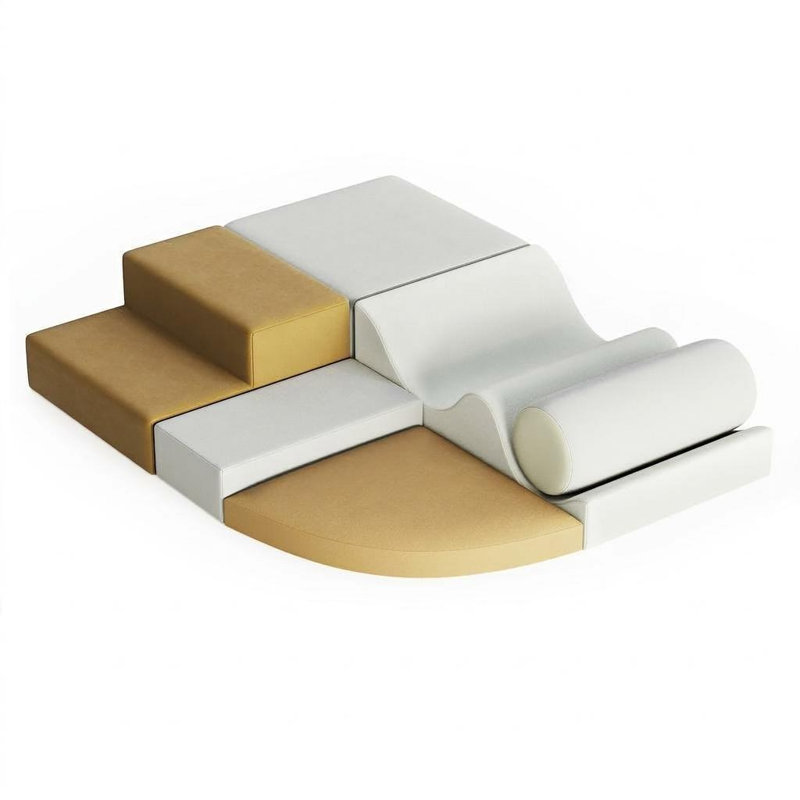 Ensemble de jeu de 6 pièces pour enfants en mousse souple pour ramper et glisser