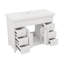 Meuble-lavabo de 48 pouces avec lavabo en résine, armoire moderne avec 6 tiroirs à fermeture silencieuse et 2 portes pour un grand rangement