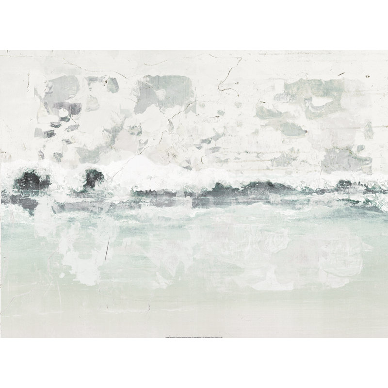 Abstrait écume de mer - peinture sur toile tendue, H 24 po x l 36 po