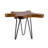 23.5X19.5X15.5" Brown Teak Wood Side Table