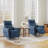 Modern Fabric Push Back Recliner With Ergonomic Segmented Back