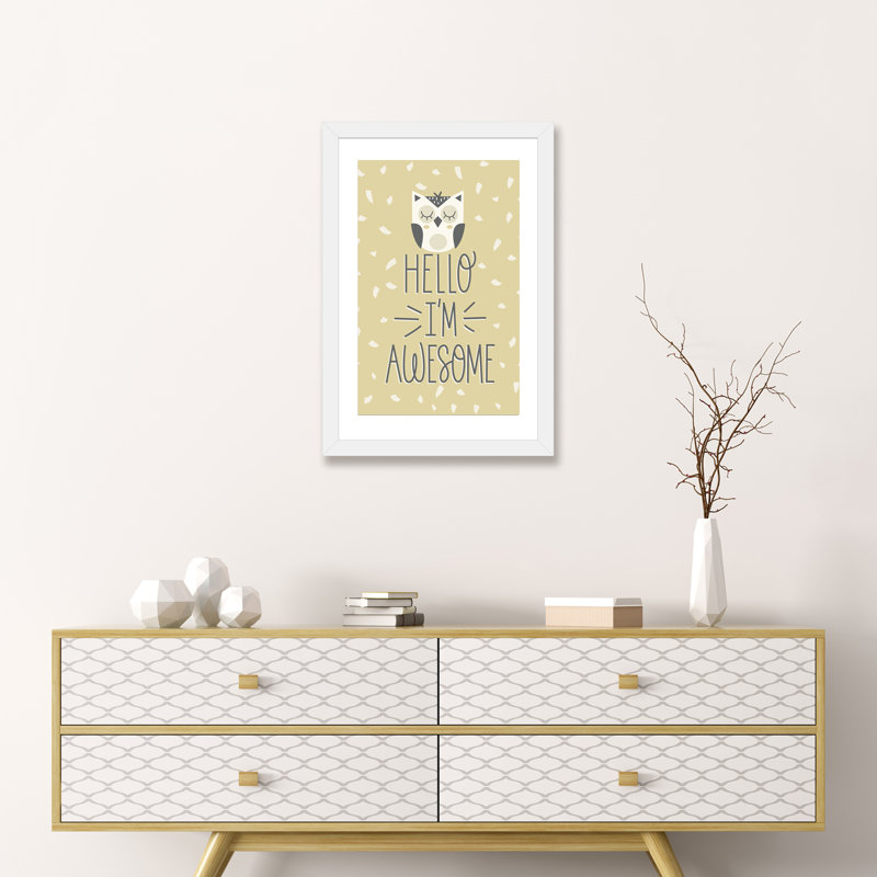 «Cute and Wild II» par Ilis Aviles - reproduction d'art textuel, Papier encadré blanc, Blanc, H 24 po x l 16 po x P 1 po