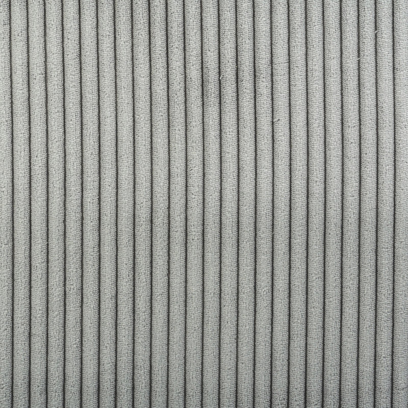 Roy Baber Upholstered Ottoman, Grey Microsuede Fabric