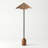 Rattan Floor Lamp with Woven Shade 59inch with Blubs