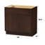 Armoire de rangement autoportante à base simple en contreplaqué de bouleau 33 po avec porte à fermeture douce-95216809