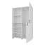 Armoire blanche à 2 portes avec rangement ouvert-1033097670