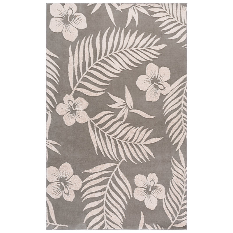 Tapis floral lavable à la machine Versailles 601 Performance, Rectangle de 4 pi x 6 pi