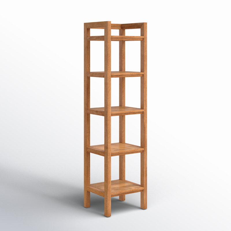 Étagère à livres en bois massif Oslo H 70 po x l 18 po x P 16 po Oslo, Ton moyen miel, H 70 po x l 18 po x P 16 po