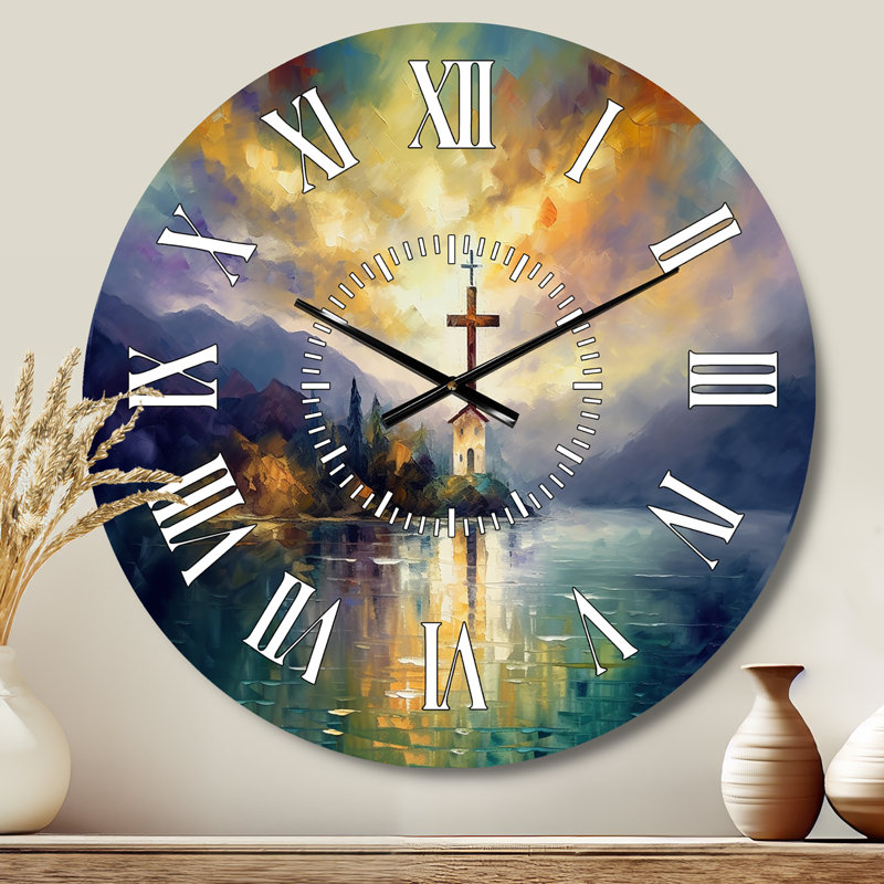 Horloge murale à croix blanche, Médium