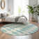Premium Machine Washable Cerrito AMF578 Teal Rug