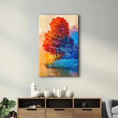 Elegant Tempered Glass Wall Art Painting, 13.8 x 21.7 inches | 100% Tempered Glass, Thickness: 0.16 inches | UV Printed for Vibrant Colors | Perfect for Home Decor, Living Room, & Office Spaces