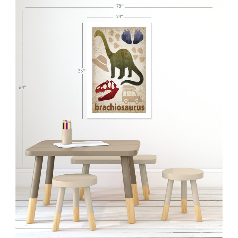 Adhésif décoratif dinosaures-03 ', H 36 po x l 24 po x P 1 po, Papier